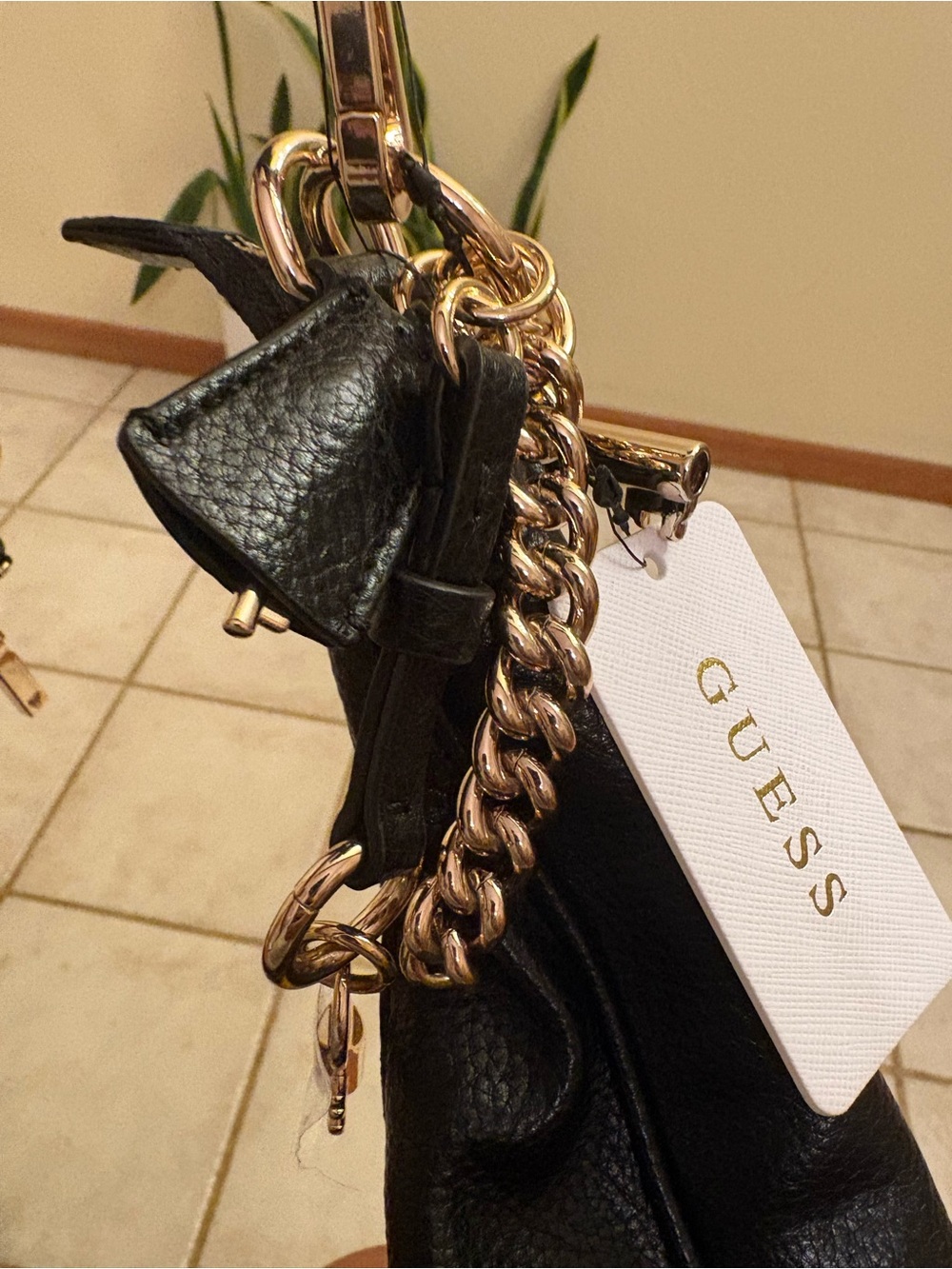 NWT GUESS Brooke Hobo Shoulder Bag Black Gold Hardware Luxury Classic Charm - Picture 11 of 11